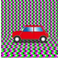 自動車が走っているように見える錯覚トリック画像